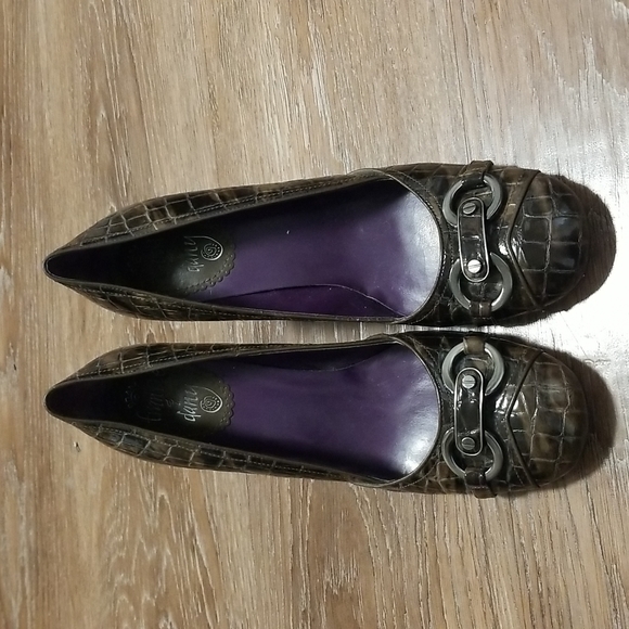 (8) Frankie & Dany Reptile Textured Heels Night Out Business Formal Chunky 90s - Picture 5 of 13